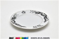 藏品(白瓷黑釉印花雙龍搶珠紋圓盤)的圖片