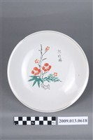 藏品(釉上彩橡皮章印花歲寒三友圖盤)的圖片