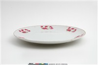 藏品(白瓷彩釉印花花卉紋「大同」款圓盤)的圖片