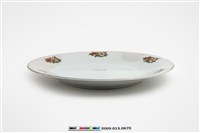 藏品(白瓷彩釉印花百合紋圓盤)的圖片