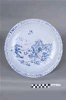 藏品(青花印花山水紋盤)的圖片