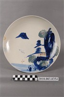 藏品(手繪山水人家圓盤)的圖片