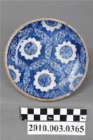 藏品(鈷藍釉印花花卉紋圓盤)的圖片