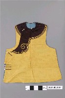 藏品(黃色絲質緹花大襟女背心)的圖片