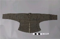 藏品(灰綠絲質緹花對襟男外褂)的圖片