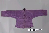 藏品(紫色絲質緹花對襟男外褂)的圖片
