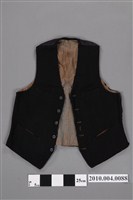 藏品(黑毛料前開襟西式男背心)的圖片