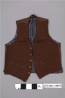 藏品(棕毛料前開襟西式男背心)的圖片