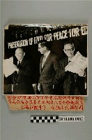 藏品(中國社攝「美國開發總署駐華分署署長郝樂遜分贈美援麵粉由省主席周至柔農復會主任委員蔣夢麟代表接受」照片)的圖片
