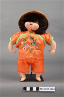 藏品(戴斗笠採茶姑娘玩偶)的圖片