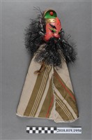 藏品(綠帽紅臉鬍鬚布袋戲偶)的圖片