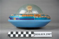 藏品(藍色X-5飛碟造型玩具)的圖片