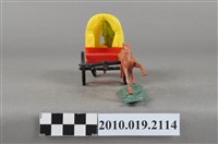 藏品(黃色塑膠玩具馬車)的圖片