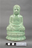 藏品(陶製綠色佛陀像)的圖片