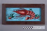 藏品(紅蝦玻璃畫)的圖片