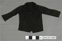 藏品(黑棉質翻領男童外套)的圖片