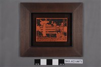 藏品(國立臺灣工藝研究所同仁致贈洪慶峰升任文建會副主委燒陶紀念壁飾)的圖片