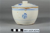 藏品(印花白瓷青花鶴紋附蓋碗)的圖片