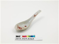 藏品(紅色花卉紋瓷湯匙)的圖片