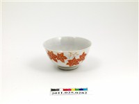 藏品(白瓷彩繪楓葉紋碗)的圖片
