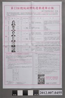 藏品(臺中市選舉委員會印發《第13任總統副總統選舉選舉公報》)的圖片