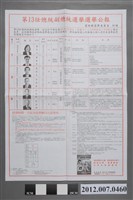 藏品(雲林縣選舉委員會印發《第13任總統副總統選舉選舉公報》)的圖片