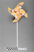 藏品(高雄市議員候選人郭建盟與高雄市長候選人陳菊風車競選宣傳品（黃）)的圖片