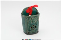 藏品(綠釉半圓形百子千孫筷筒)的圖片