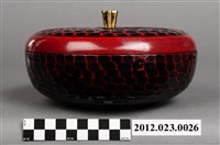 藏品(雕刻蘭花紋漆果盒)的圖片