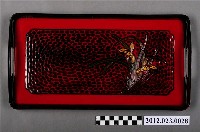 藏品(雕刻蘭花紋漆方盤)的圖片
