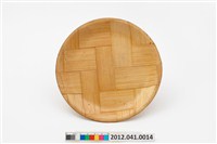 藏品(格紋竹製圓盤)的圖片