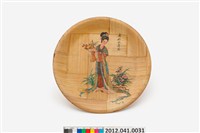 藏品(麻姑獻壽圖竹製圓盤)的圖片