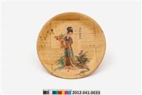 藏品(麻姑獻壽圖竹製圓盤)的圖片