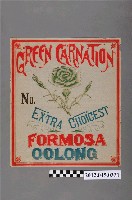 藏品(綠色康乃馨牌臺灣烏龍茶商標紙)的圖片
