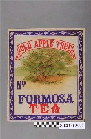 藏品(老蘋果樹牌福爾摩沙茶葉茶箱商標)的圖片