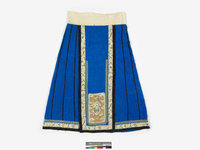 藏品(藍地人物紋馬面裙)的圖片