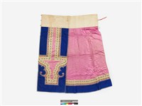 藏品(緹花粉綢魚鱗百褶裙)的圖片