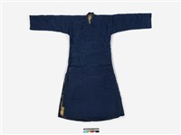 藏品(藍棉質大襟男夾袍)的圖片