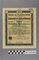 藏品(德意志國5千馬克債券)的圖片