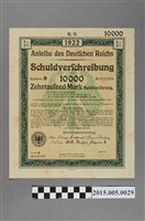藏品(德意志國1萬馬克債券)的圖片