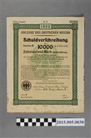 藏品(德意志國1萬馬克債券)的圖片