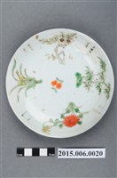 藏品(粉彩梅蘭菊竹蟠桃紋盤)的圖片