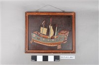 藏品(螺鈿南蠻船漆器畫)的圖片