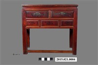 藏品(朱漆浮雕箱型矮櫥)的圖片