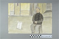 藏品(謝招治《守車位的老人》)的圖片