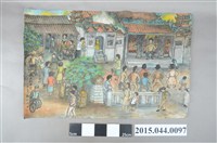 藏品(謝招治《廟口的早晨》)的圖片