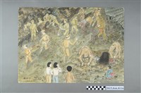 藏品(謝招治《艋舺八甲町被美機轟炸的現場》)的圖片