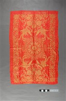 藏品(紅底金緹花鳳凰牡丹紋喜幛)的圖片