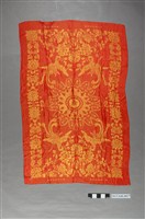 藏品(紅底金緹花鳳凰牡丹紋喜幛)的圖片