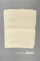 藏品(高雄市株式會社臺灣銀行高雄支店發給蔡天凰前日本政府及臺灣總督府在臺澎區發行國債庫券及地方債庫券登記表收據)的圖片